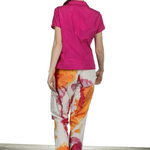 Katharina Hovman Damen Bluse mit Umlegekragen pink