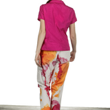 Katharina Hovman Damen Bluse mit Umlegekragen pink