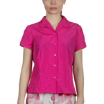 Katharina Hovman Damen Bluse mit Umlegekragen pink