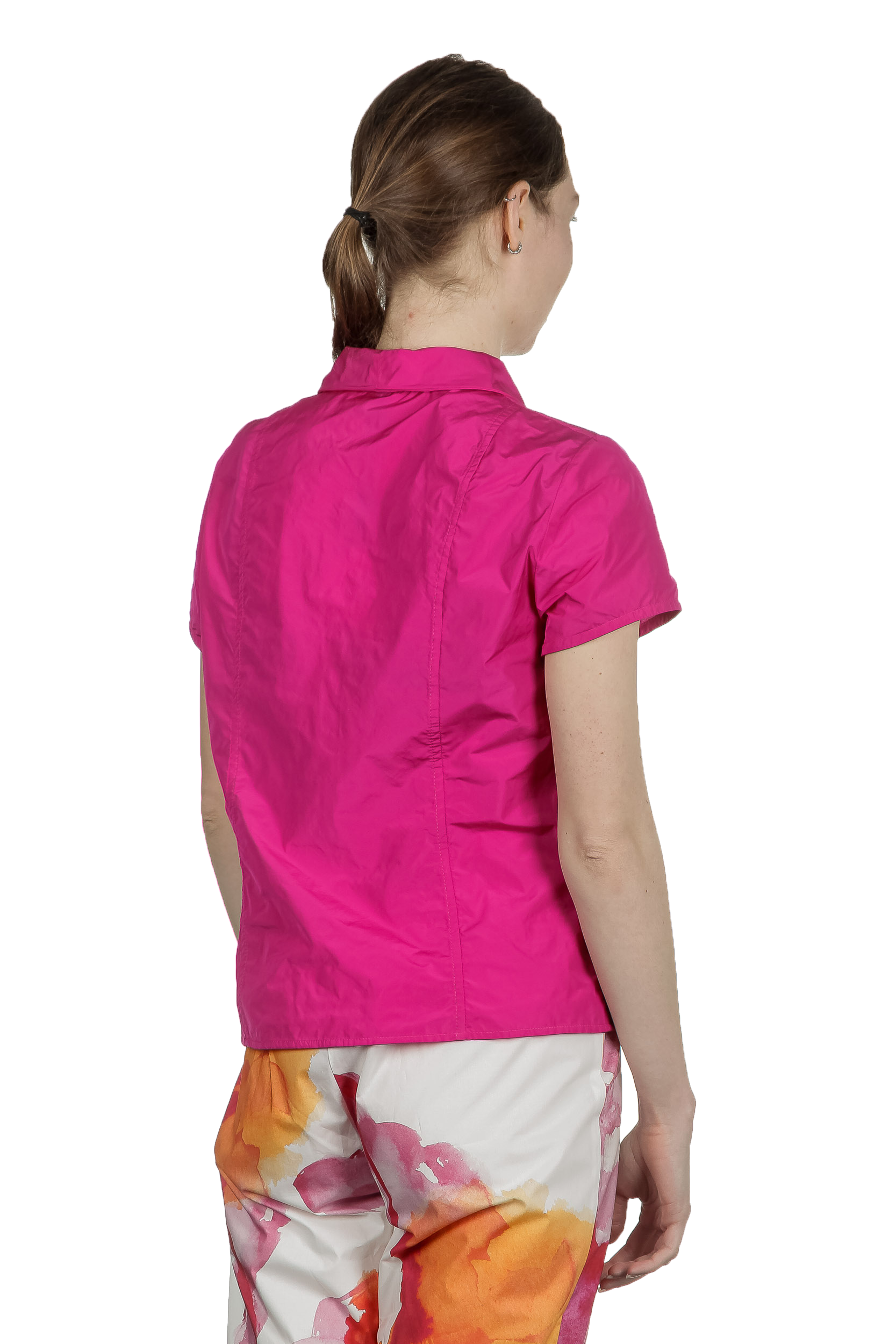 Katharina Hovman Damen Bluse mit Umlegekragen pink
