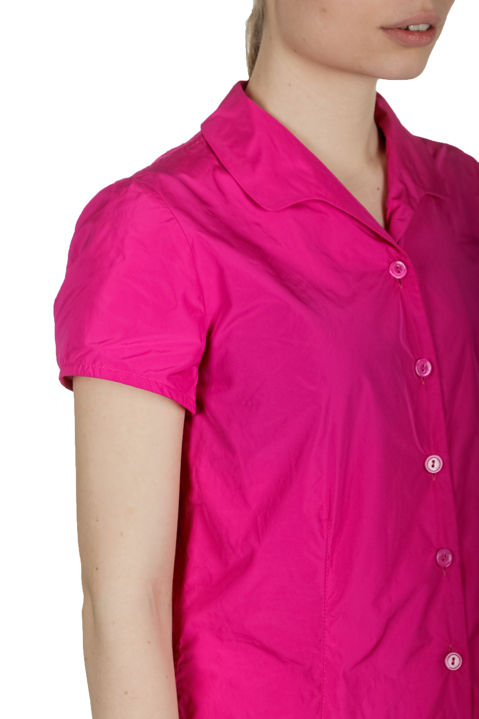 Katharina Hovman Damen Bluse mit Umlegekragen pink