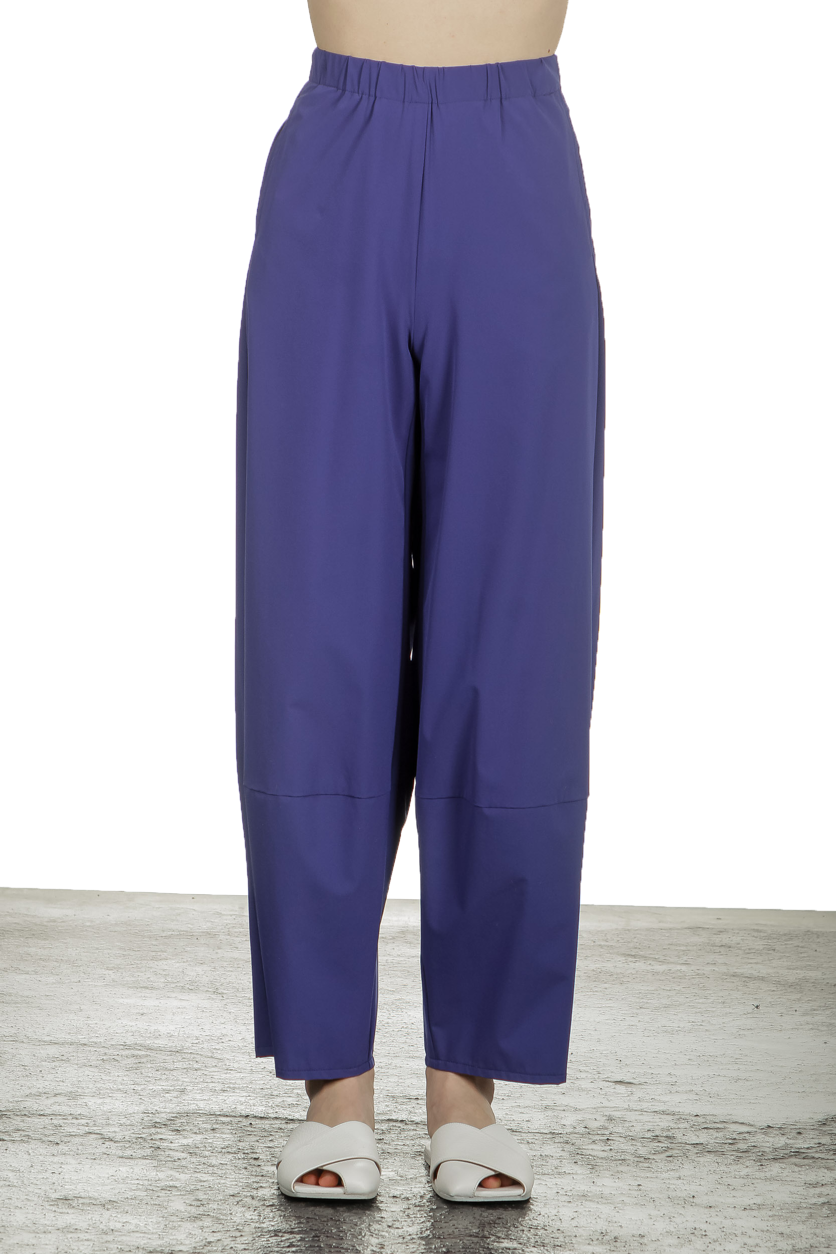 Katharina Hovman Damen Hose mit hohem Bund blau