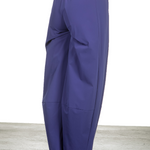 Katharina Hovman Damen Hose mit hohem Bund blau