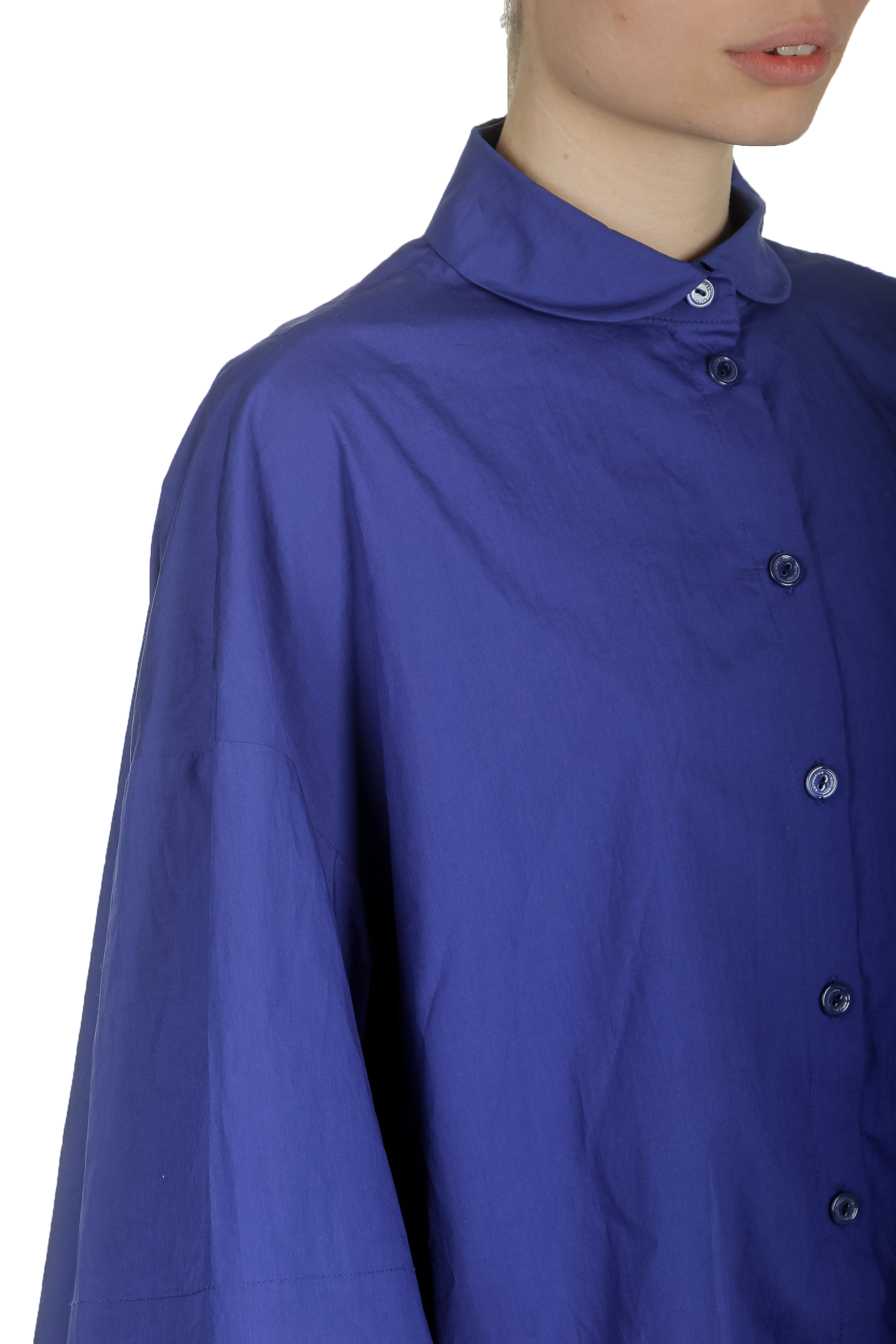 Katharina Hovman Damen Oversized Hemdbluse blau