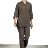 Katharina Hovman Damen Bluse mit Schalkragen fango