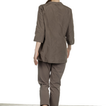 Katharina Hovman Damen Bluse mit Schalkragen fango