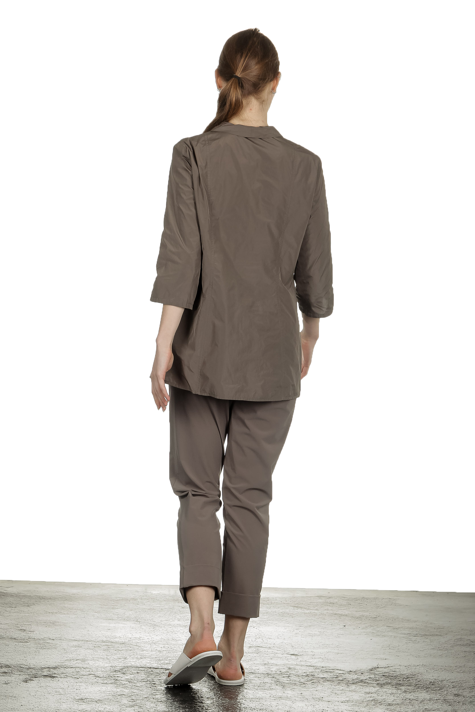 Katharina Hovman Damen Bluse mit Schalkragen fango
