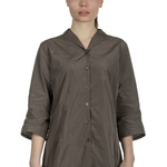 Katharina Hovman Damen Bluse mit Schalkragen fango