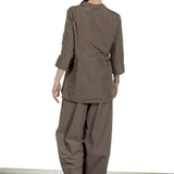 Katharina Hovman Damen Hose mit hohem Bund fango