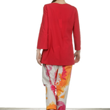 Katharina Hovman Damen Shirt in A-Linie mit 3/4 Arm rot