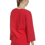 Katharina Hovman Damen Shirt in A-Linie mit 3/4 Arm rot