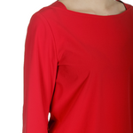 Katharina Hovman Damen Shirt in A-Linie mit 3/4 Arm rot