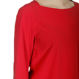 Katharina Hovman Damen Shirt in A-Linie mit 3/4 Arm rot