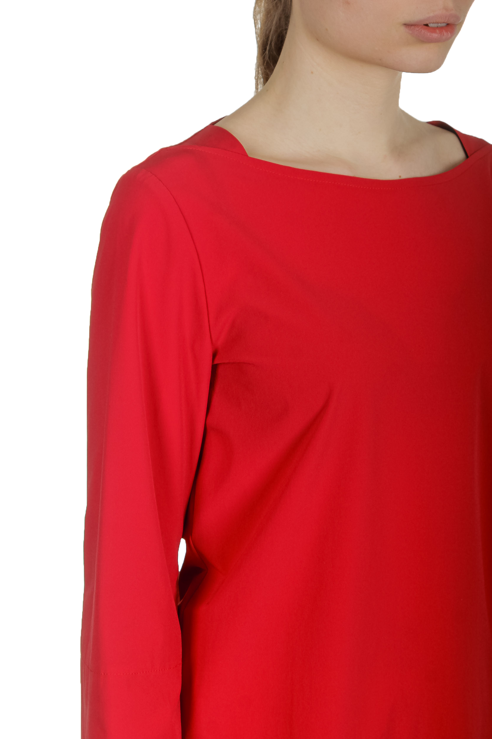Katharina Hovman Damen Shirt in A-Linie mit 3/4 Arm rot