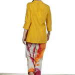 Katharina Hovman Damen Bluse mit Schalkragen 3/4 Arm gelb