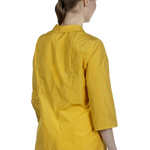 Katharina Hovman Damen Bluse mit Schalkragen 3/4 Arm gelb