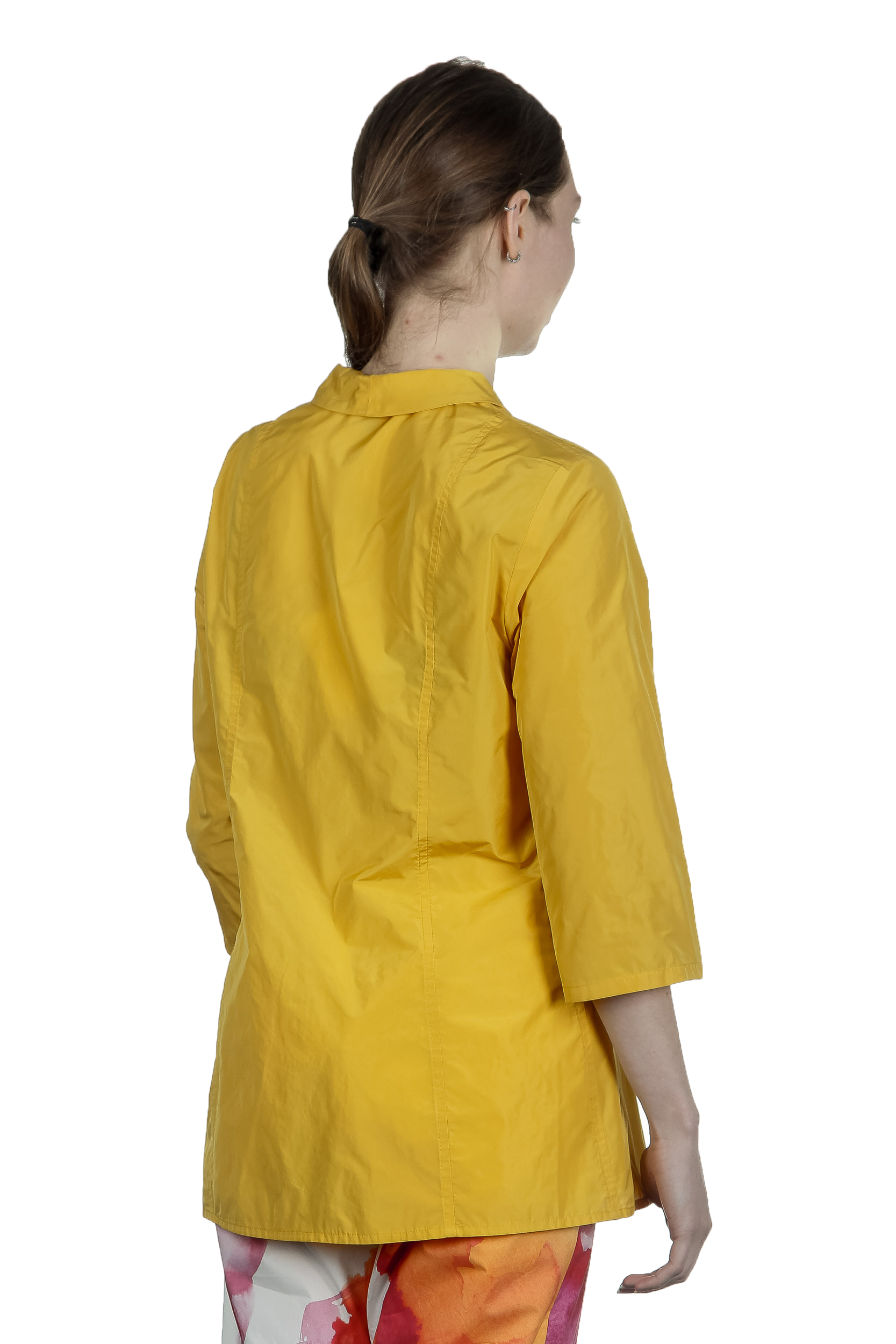 Katharina Hovman Damen Bluse mit Schalkragen 3/4 Arm gelb