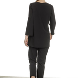 Katharina Hovman Damen Shirt in A-Linie mit 3/4 Arm schwarz