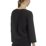 Katharina Hovman Damen Shirt in A-Linie mit 3/4 Arm schwarz