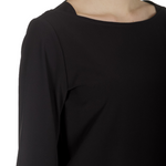 Katharina Hovman Damen Shirt in A-Linie mit 3/4 Arm schwarz