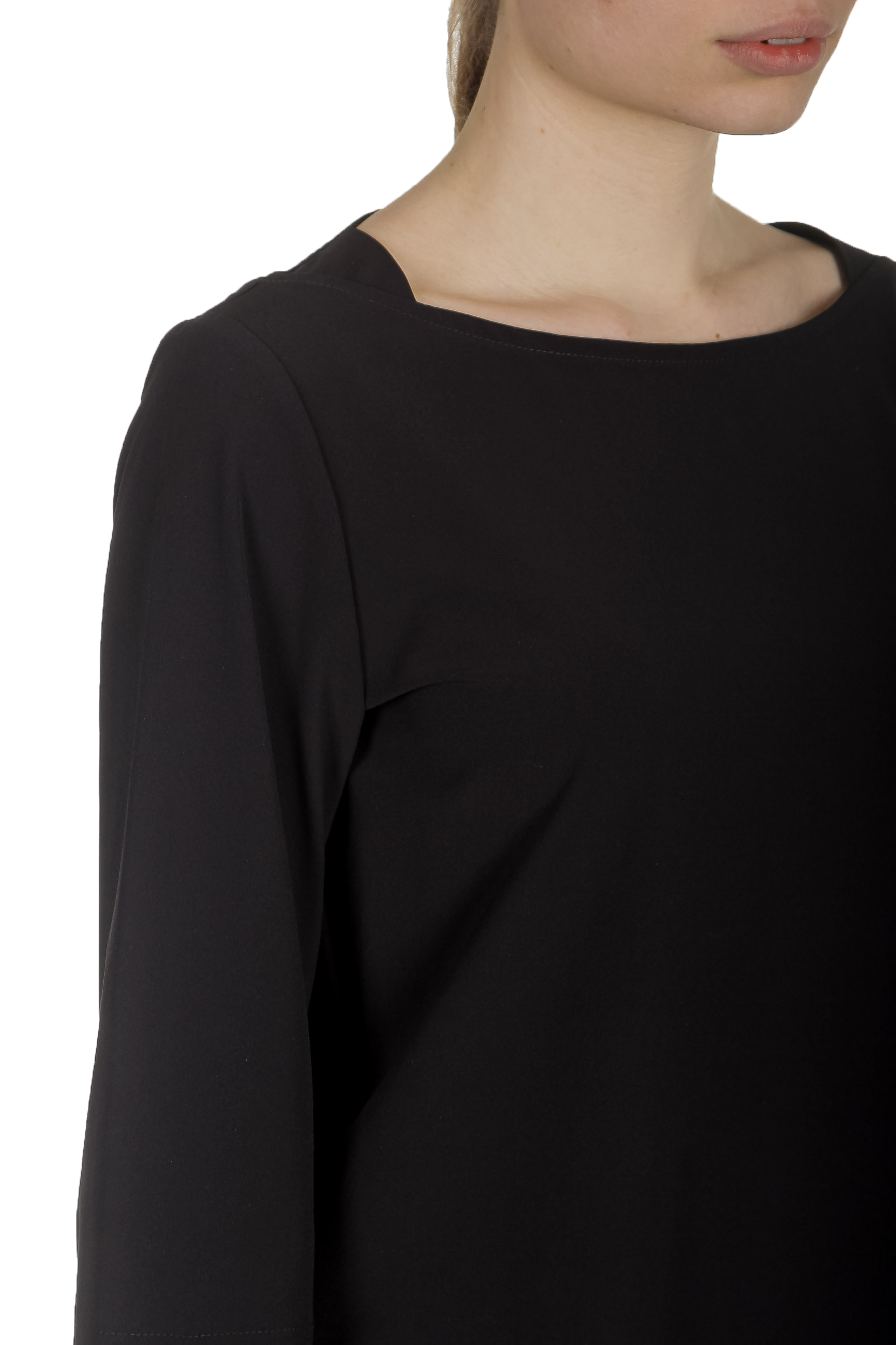 Katharina Hovman Damen Shirt in A-Linie mit 3/4 Arm schwarz