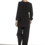 Katharina Hovman Damen Weite Hose mit hohem Bund schwarz