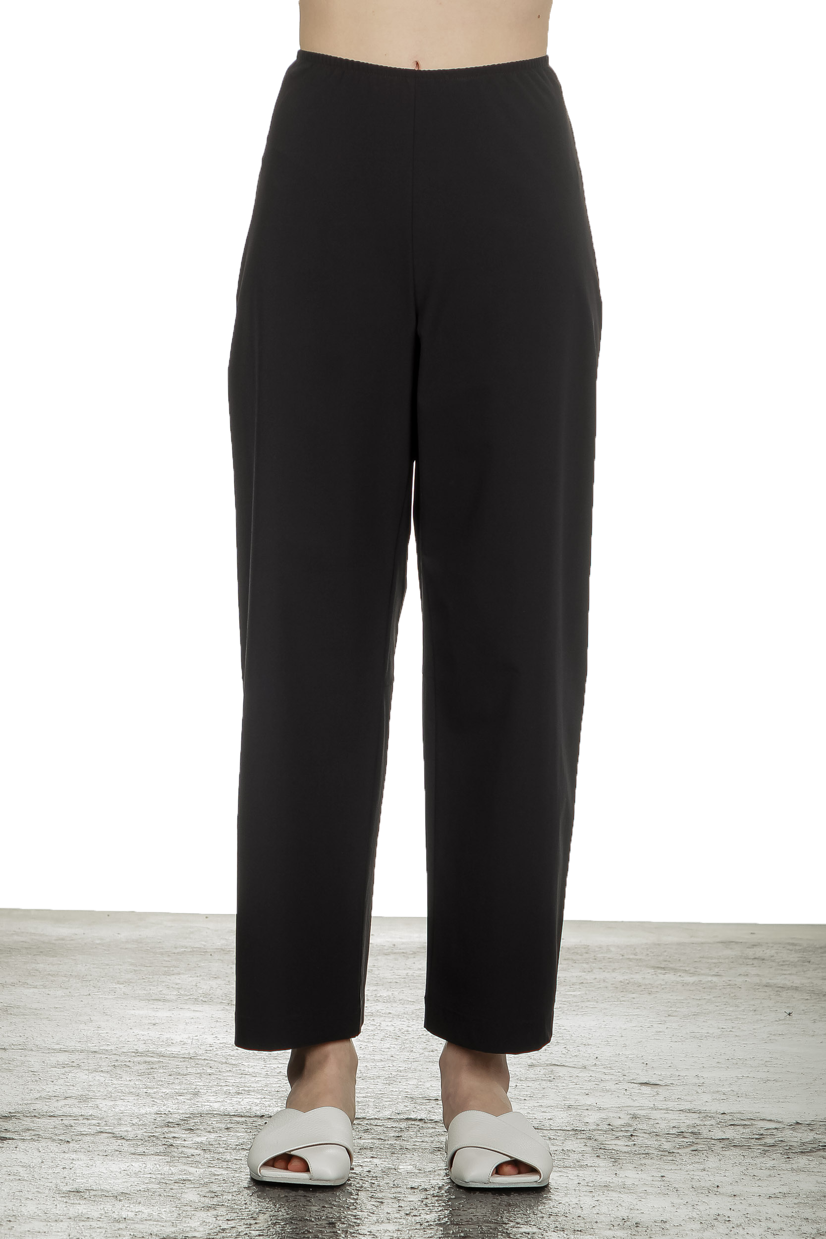 Katharina Hovman Damen Weite Hose mit hohem Bund schwarz