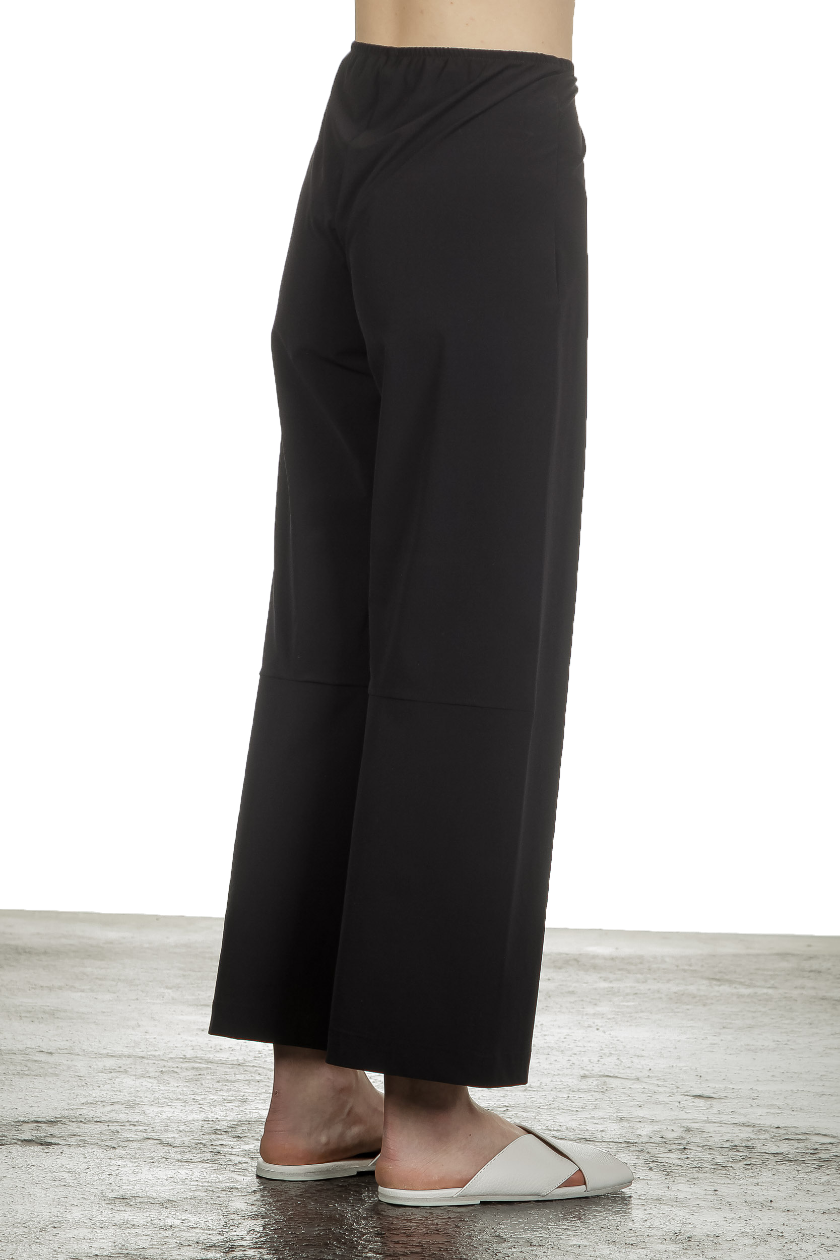 Katharina Hovman Damen Weite Hose mit hohem Bund schwarz