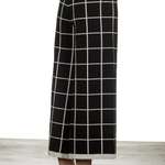 Sarah Pacini Damen Gaucho Hose mit Schal schwarz weiß