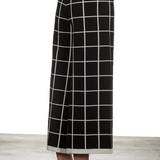 Sarah Pacini Damen Gaucho Hose mit Schal schwarz weiß