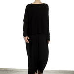 Sarah Pacini Damen Pullover mit strukturiertem Muster schwarz