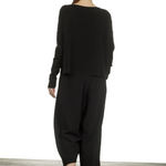 Sarah Pacini Damen Pullover mit strukturiertem Muster schwarz