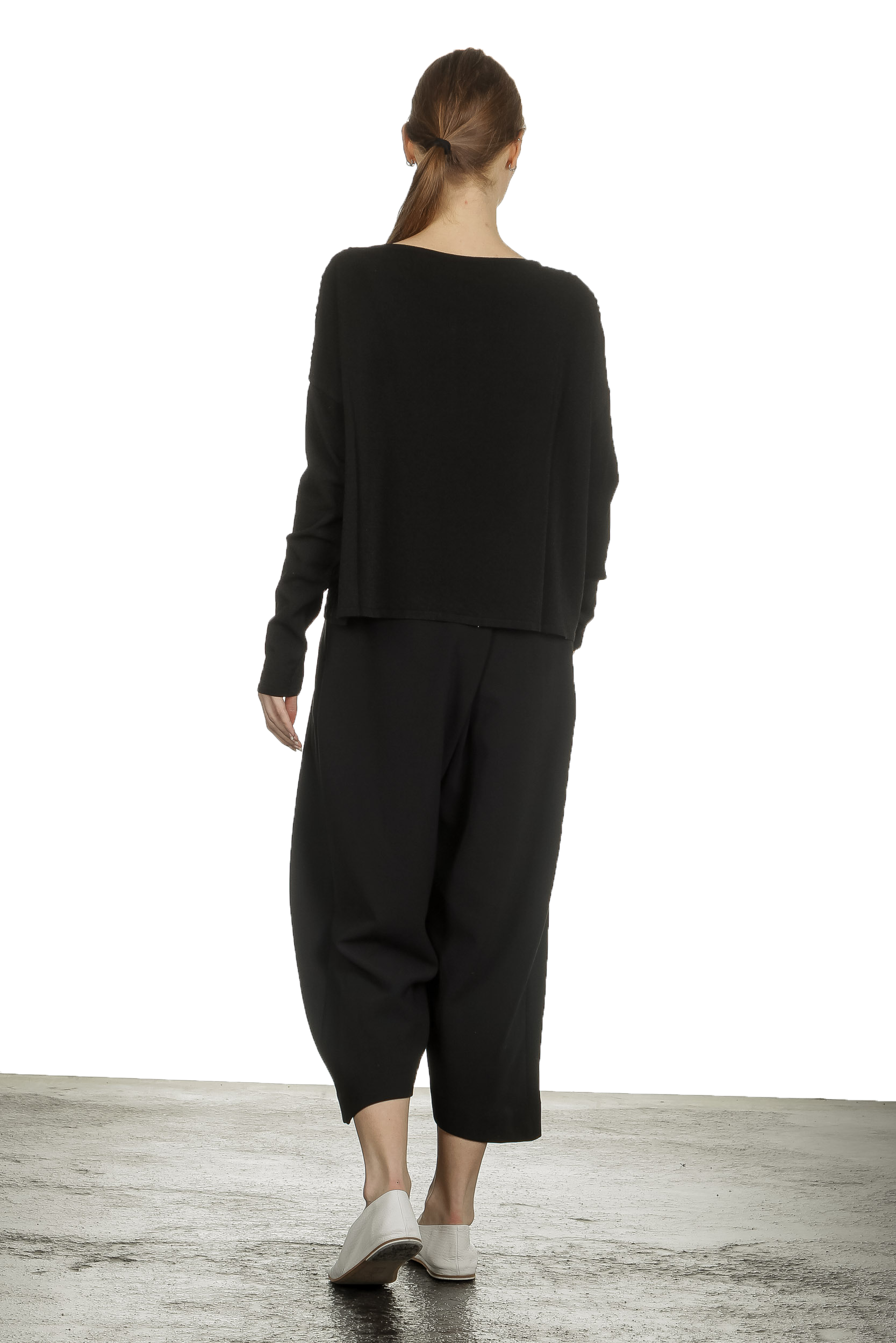 Sarah Pacini Damen Pullover mit strukturiertem Muster schwarz
