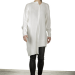 Y's Yohji Yamamoto Damen Oversized Pullover asymmetrisch weiß 