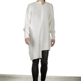 Y's Yohji Yamamoto Damen Oversized Pullover asymmetrisch weiß 