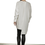 Y's Yohji Yamamoto Damen Oversized Pullover asymmetrisch weiß 