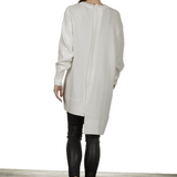 Y's Yohji Yamamoto Damen Oversized Pullover asymmetrisch weiß 