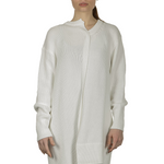 Y's Yohji Yamamoto Damen Oversized Pullover asymmetrisch weiß 