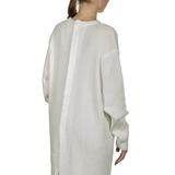 Y's Yohji Yamamoto Damen Oversized Pullover asymmetrisch weiß 