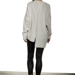 Y's Yohji Yamamoto Damen Strickjacke asymmetrisch weiß 