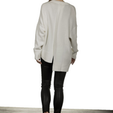Y's Yohji Yamamoto Damen Strickjacke asymmetrisch weiß 