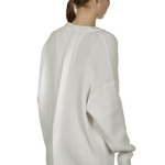Y's Yohji Yamamoto Damen Strickjacke asymmetrisch weiß 