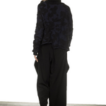 Y's Yohji Yamamoto Damen Asymmetrischer Cardigan im Camouflage-Look schwarz blau