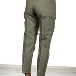 Nine In The Morning Damen Cropped-Cargo Hose mit hohem Bund khaki