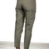 Nine In The Morning Damen Cropped-Cargo Hose mit hohem Bund khaki