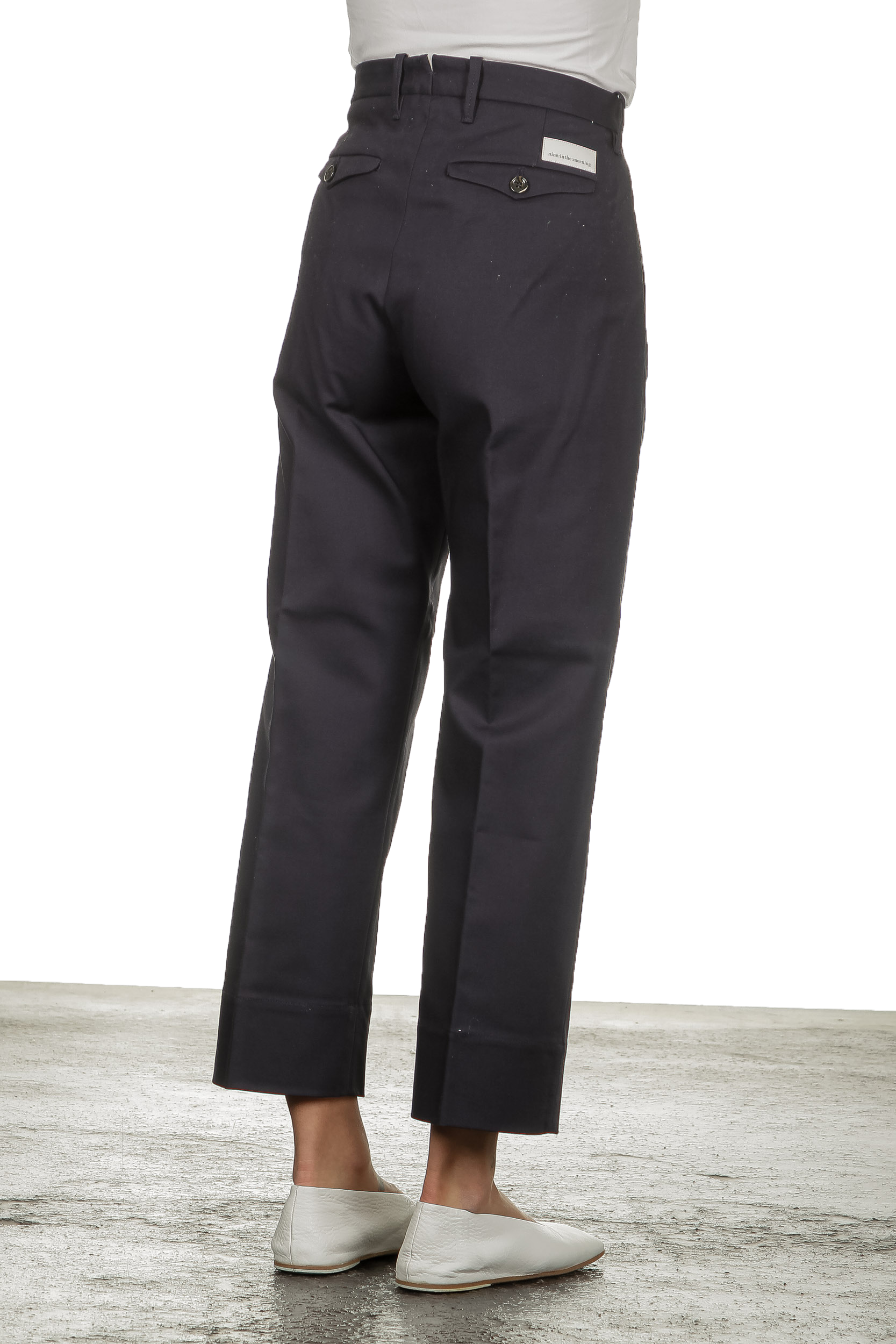 Nine In The Morning Damen Culotte  Hose mit hohem Bund navy