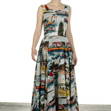 SAMANTHA SUNG Damen Sommerkleid ASTER weiß Print