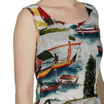 SAMANTHA SUNG Damen Sommerkleid ASTER weiß Print