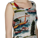 SAMANTHA SUNG Damen Sommerkleid ASTER weiß Print