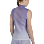 Pleats Please Issey Miyake Damen Plissé Ombré-Top mit Stehkragen violett